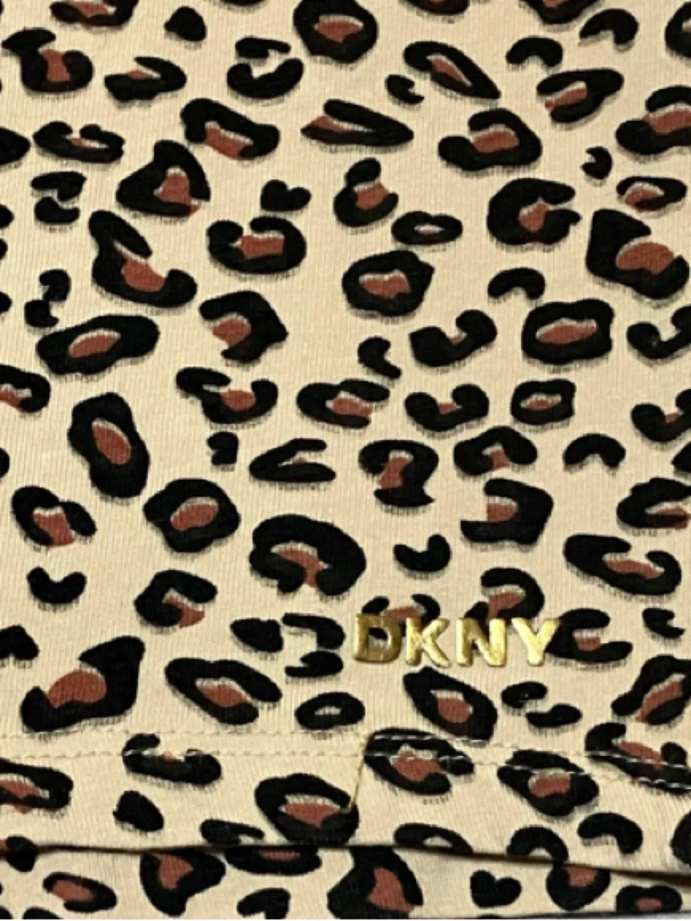 DKNY Kids Beige and Black Leopard Print Flared Leggings